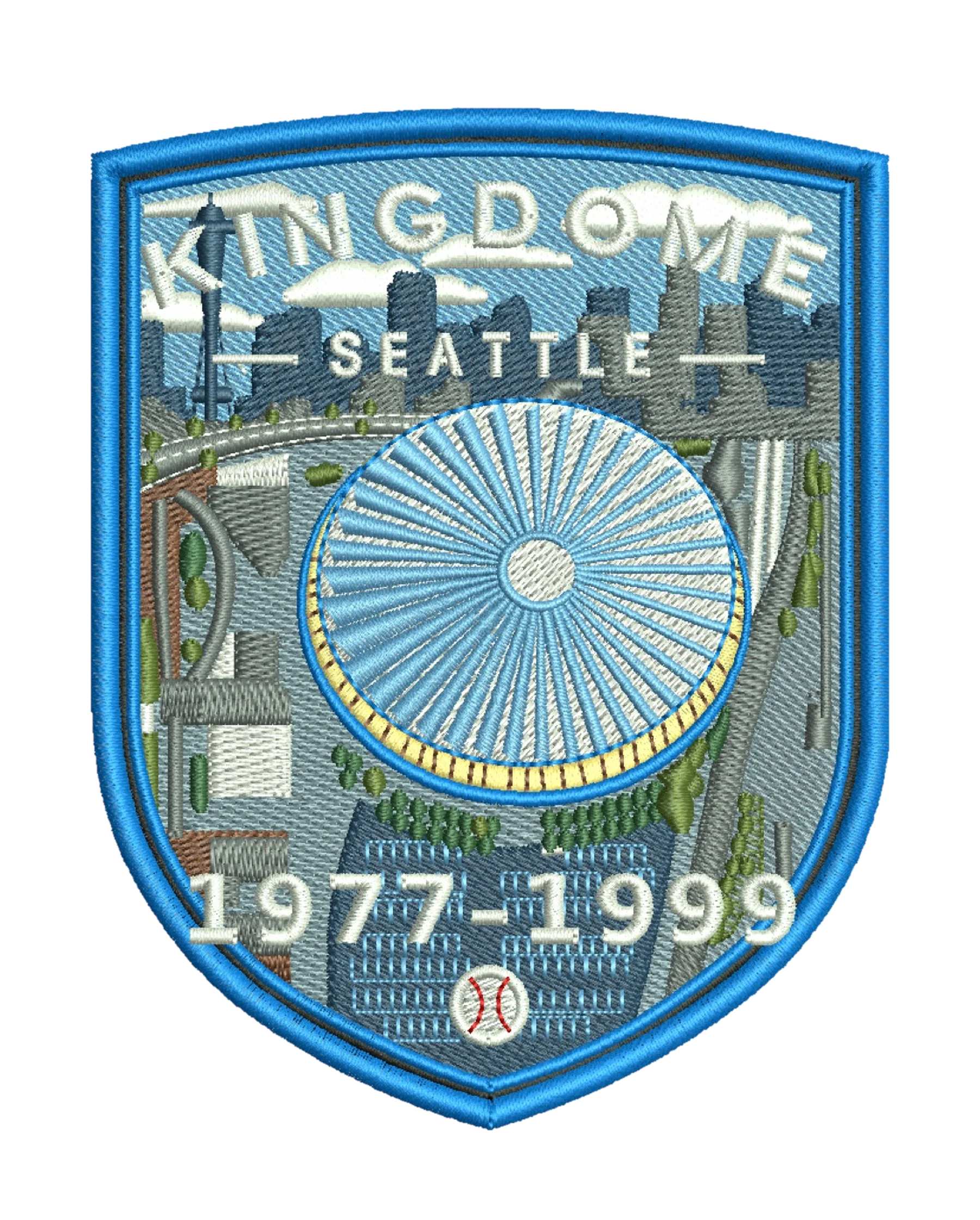 Kingdome embroidered stadium patch — Seattle, 1977–1999